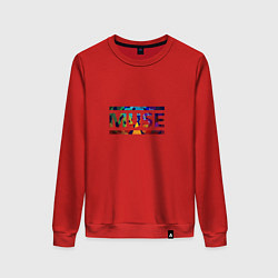 Свитшот хлопковый женский Muse Colour, цвет: красный