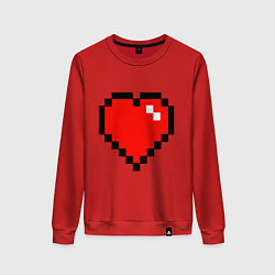 Свитшот хлопковый женский Minecraft Lover, цвет: красный