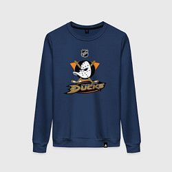 Свитшот хлопковый женский NHL: Anaheim Ducks, цвет: тёмно-синий