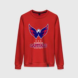 Свитшот хлопковый женский Washington Capitals, цвет: красный