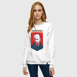 Свитшот хлопковый женский Джейсон Стэтхэм, цвет: белый — фото 2