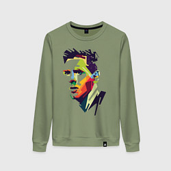 Свитшот хлопковый женский Lionel Messi: fun-art, цвет: авокадо