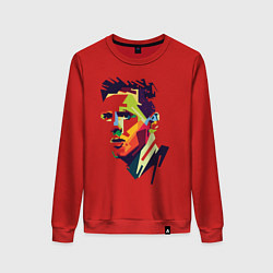 Свитшот хлопковый женский Lionel Messi: fun-art, цвет: красный