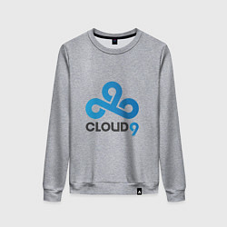 Свитшот хлопковый женский Cloud9, цвет: меланж