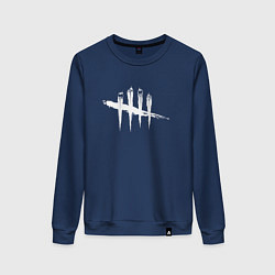 Свитшот хлопковый женский Dead by Daylight White Logo, цвет: тёмно-синий