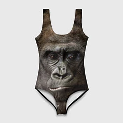 Женский купальник-боди Глаза гориллы