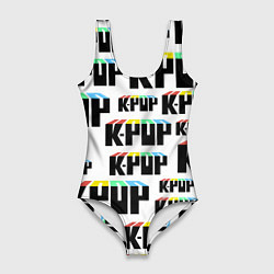 Купальник-боди 3D женский K-pop Pattern, цвет: 3D-принт