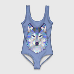 Купальник-боди 3D женский Геометрический волк, цвет: 3D-принт
