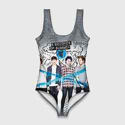 Купальник-боди 3D женский 5 Seconds of Summer, цвет: 3D-принт
