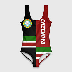 Купальник-боди 3D женский Chechnya, Russia, цвет: 3D-принт