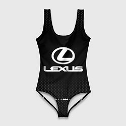 Женский купальник-боди Lexus: Black Abstract