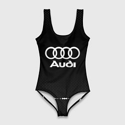 Женский купальник-боди Audi: Black Abstract