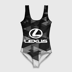 Купальник-боди 3D женский Lexus sport geometry, цвет: 3D-принт