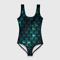 Женский купальник-боди TES: Blue Pattern