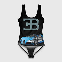 Купальник-боди 3D женский Bugatti - motorsport extreme, цвет: 3D-принт