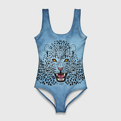 Купальник-боди 3D женский Леопард, цвет: 3D-принт