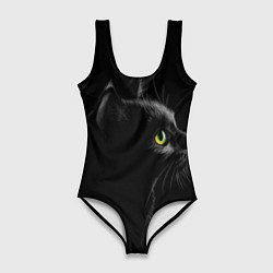 Женский купальник-боди Черный кот