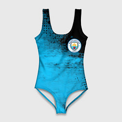 Женский купальник-боди Manchester City голубая форма