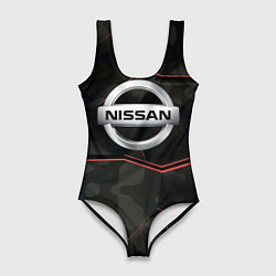 Купальник-боди 3D женский Nissan xtrail, цвет: 3D-принт
