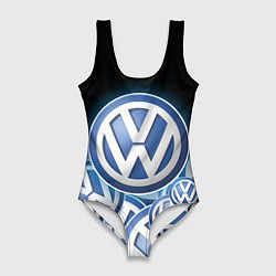 Женский купальник-боди Volkswagen Большое лого паттерн
