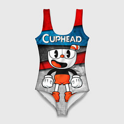 Женский купальник-боди Cuphead Красная чашечка