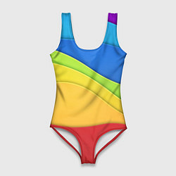 Купальник-боди 3D женский Fashion pattern 2022 Wave, цвет: 3D-принт