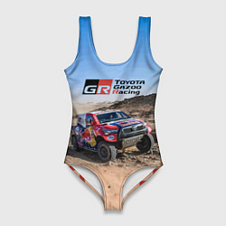 Купальник-боди 3D женский Toyota Gazoo Racing Rally Desert Competition Ралли, цвет: 3D-принт