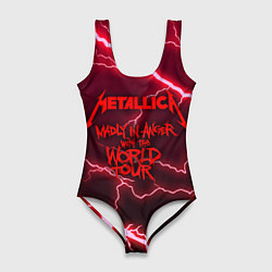 Купальник-боди 3D женский Metallica Madly in Angel, цвет: 3D-принт