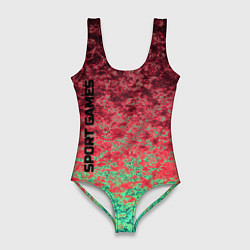 Купальник-боди 3D женский SPORT GAMES Спортивные игры, цвет: 3D-принт