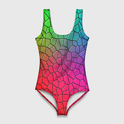 Женский купальник-боди Разноцветное витражное стекло
