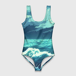 Женский купальник-боди Цунами в стиле аниме - рисунок