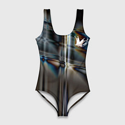 Купальник-боди 3D женский Корона и месяц, цвет: 3D-принт