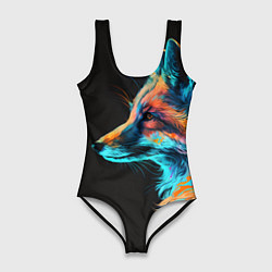 Женский купальник-боди Лиса красками