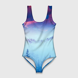 Купальник-боди 3D женский Horizon landscape, цвет: 3D-принт