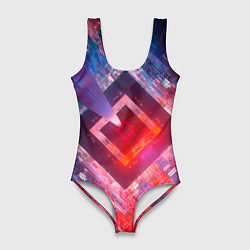 Женский купальник-боди Цифровые стены и лифт