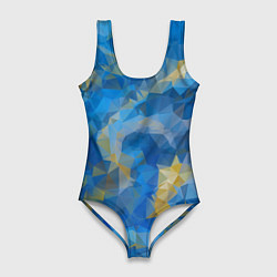 Купальник-боди 3D женский Blue style, цвет: 3D-принт