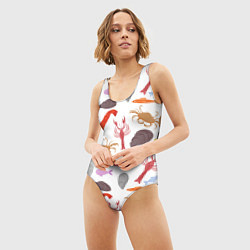 Купальник-боди 3D женский Морской пейзаж, цвет: 3D-принт — фото 2