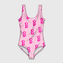 Женский купальник-боди Барби паттерн буква B