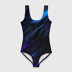 Женский купальник-боди Синие и фиолетовые оттенки