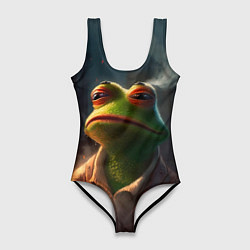 Купальник-боди 3D женский Frog Pepe, цвет: 3D-принт