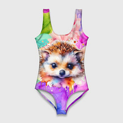 Женский купальник-боди Ежик в цветах