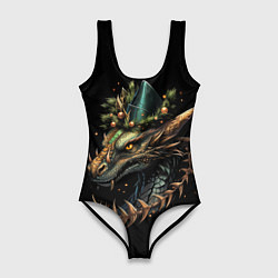 Женский купальник-боди Дракон искрящихся снегов