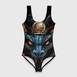 Женский купальник-боди Морозный владыка дракон