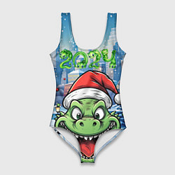 Женский купальник-боди Маленький дракон Грин