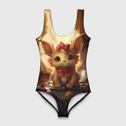 Женский купальник-боди Дракоша в огоньках 2024