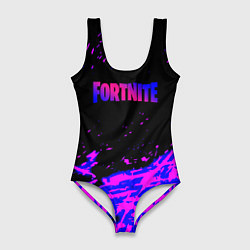 Женский купальник-боди Fortnite neon logo steel