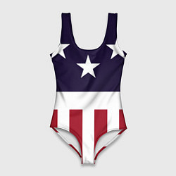 Женский купальник-боди Флаг Америки