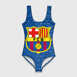 Женский купальник-боди Футбольный клуб Барселона - логотип крупный