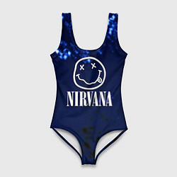 Женский купальник-боди Nirvana рок краски