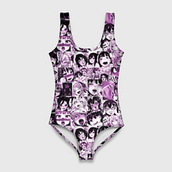 Купальник-боди 3D женский Ahegao cartoon, цвет: 3D-принт